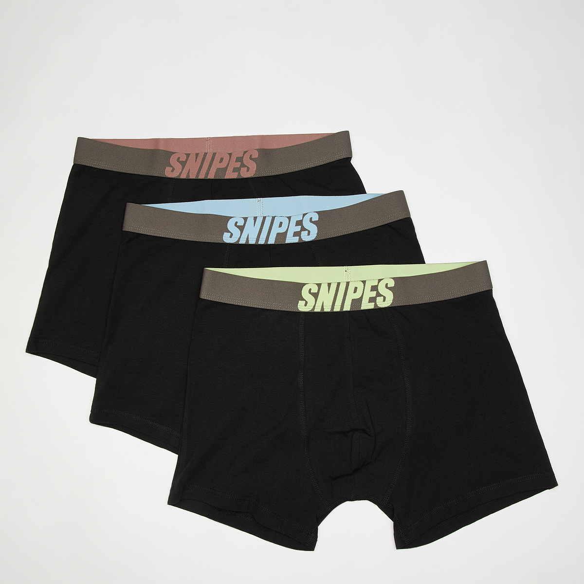 SNIPES Single Logo Dark Grey Tape Briefs Boxershorts (3 Pack) Boxershorts Heren Black maat: S beschikbare maaten:S M L