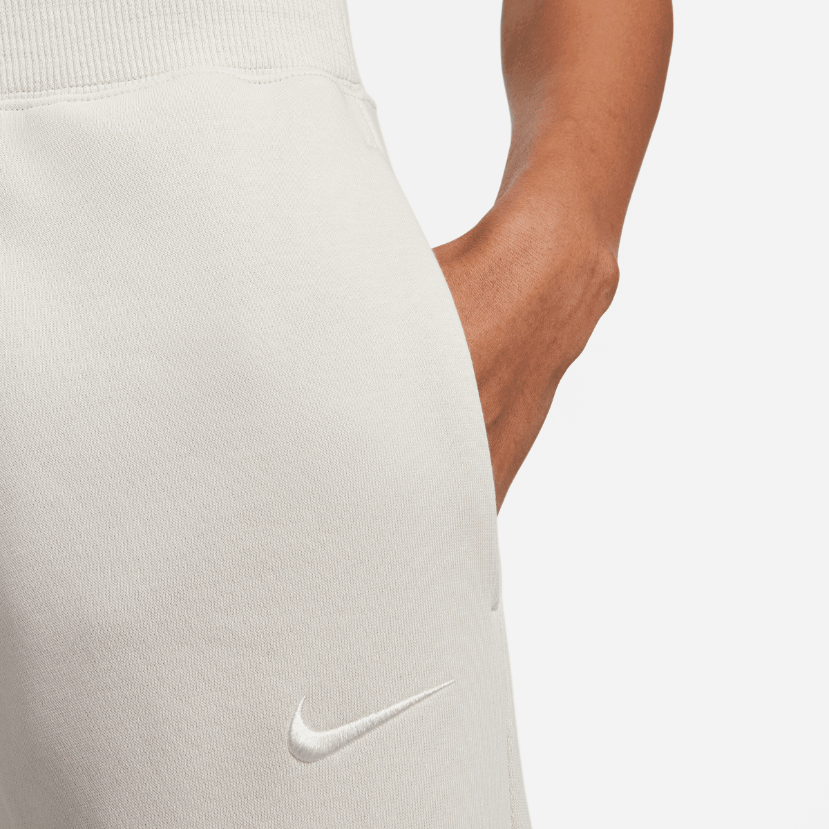 Nike Sportswear Phnx Fleece Highrise Pant Wide Trainingsbroeken Dames lt orewood brn sail maat: S beschikbare maaten:S M L
