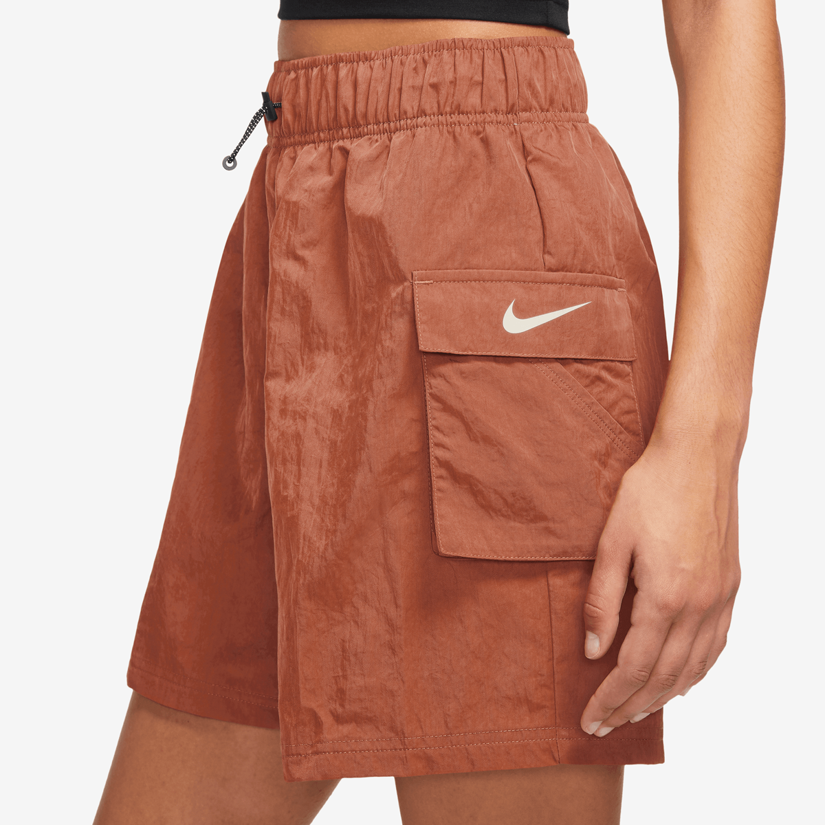 Nike Sportswear Essential Woven High-rise Shorts Sportshorts Dames burnt sunrise sail maat: XS beschikbare maaten:XS S M L