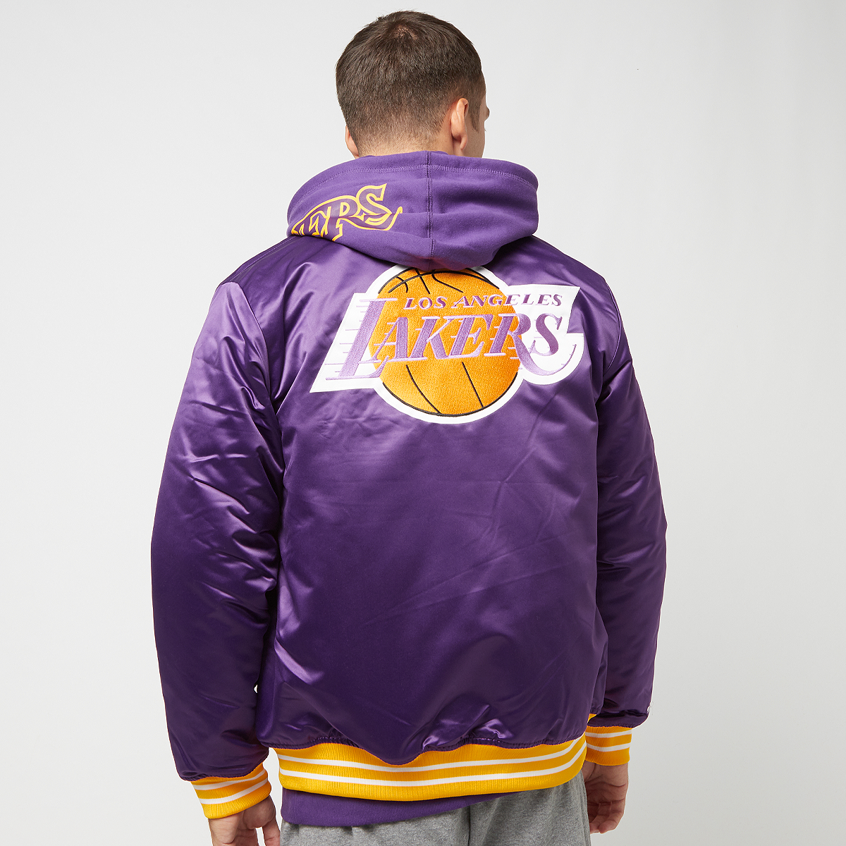 Mitchell & Ness Nba Los Angeles Lakers Jacket Tussenseizoensjassen Heren purple maat: XL beschikbare maaten:S M L XL