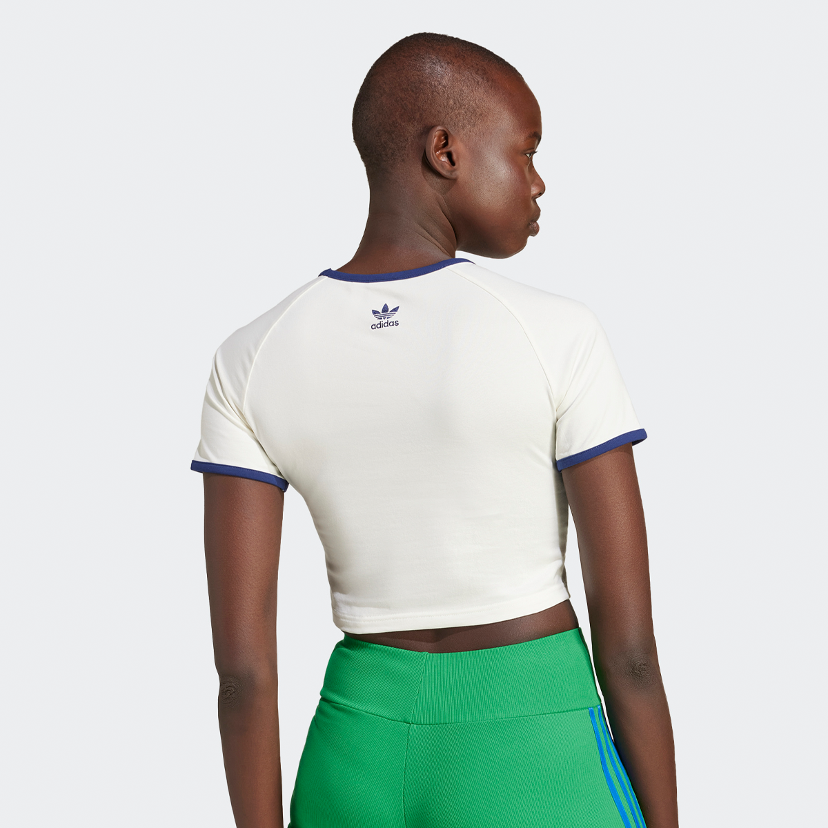 adidas Originals Graphic Crop T-shirt Summer Glow T-shirts Dames off white maat: XS beschikbare maaten:XS S M L