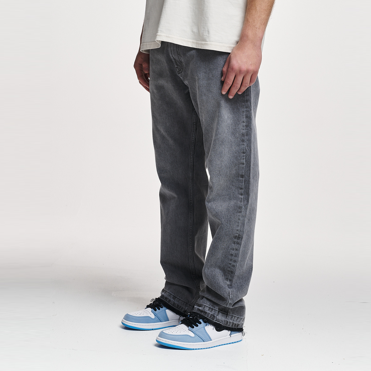 2Y Studios Arun Open Hem Straight Jeans Spijkerbroeken Heren grey maat: 30 beschikbare maaten:28 29 30 31 32 34