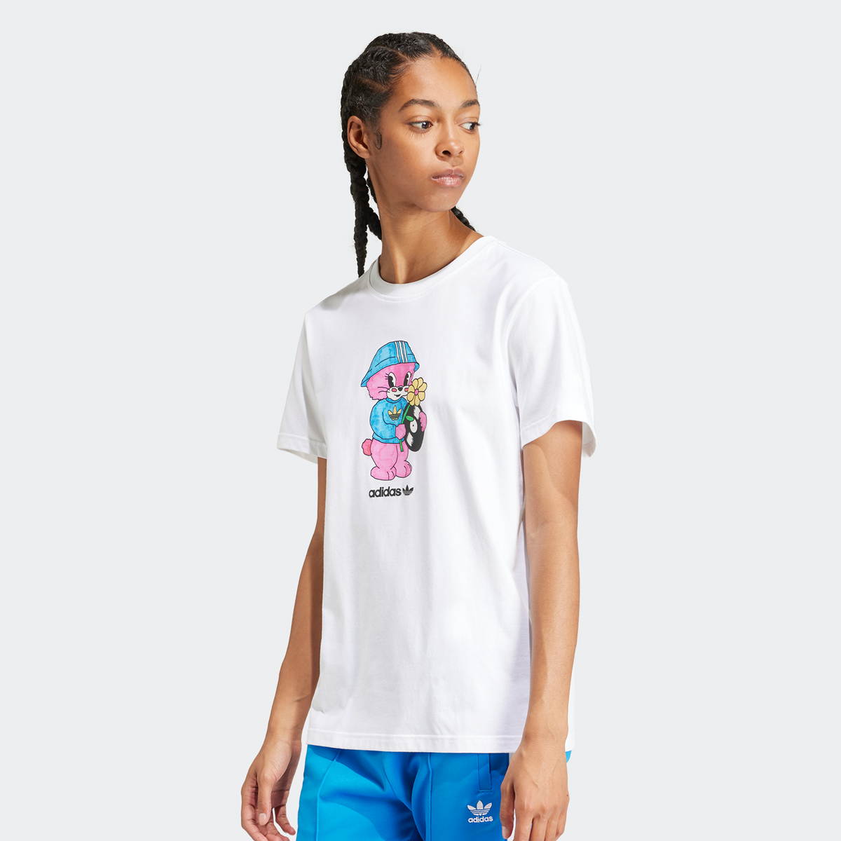 adidas Originals Adi Orbic Graphic Tee T-shirts Dames white maat: S beschikbare maaten:XS S M L