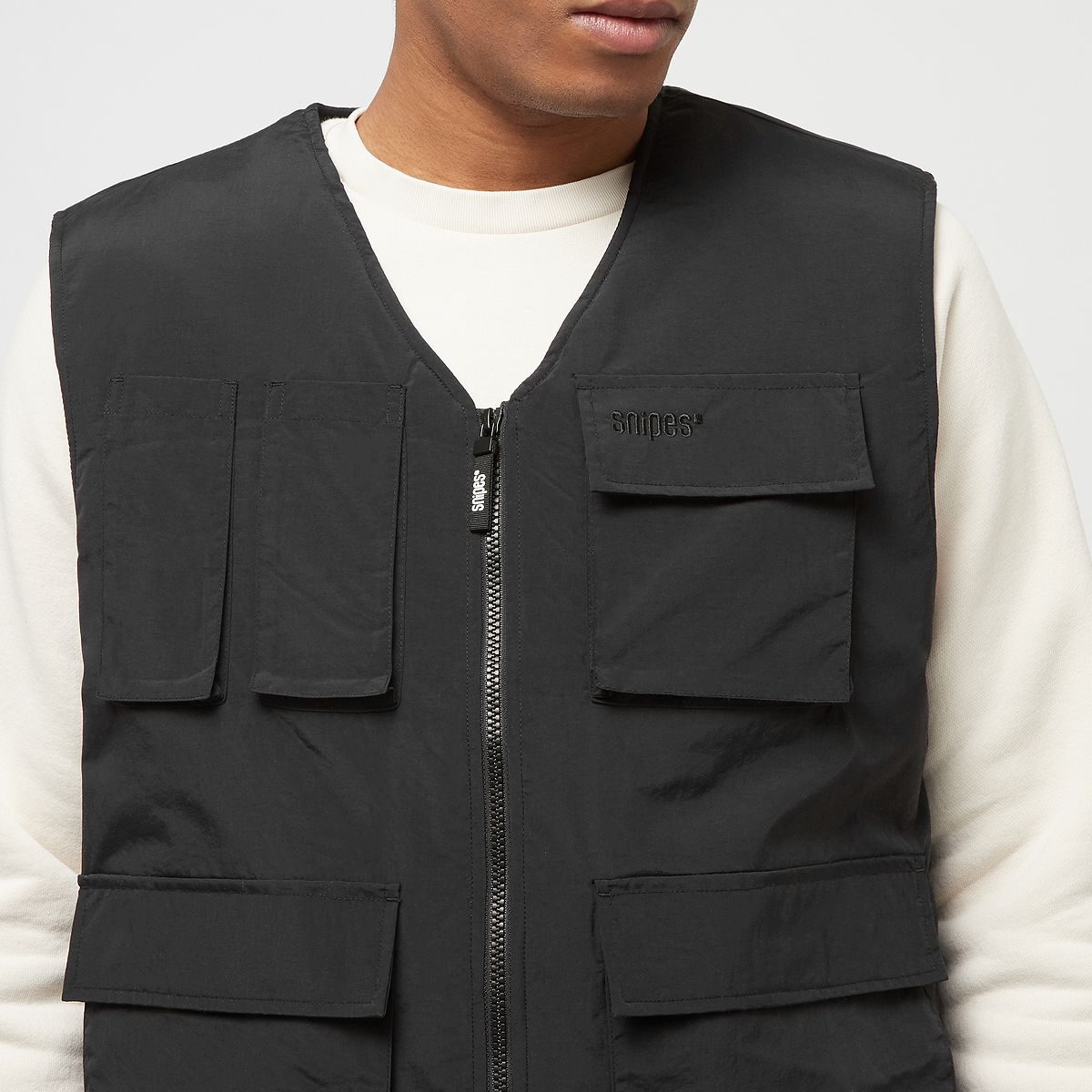 SNIPES Small Logo Multipocket Vest Bodywarmers Heren Black maat: S beschikbare maaten:S L XL