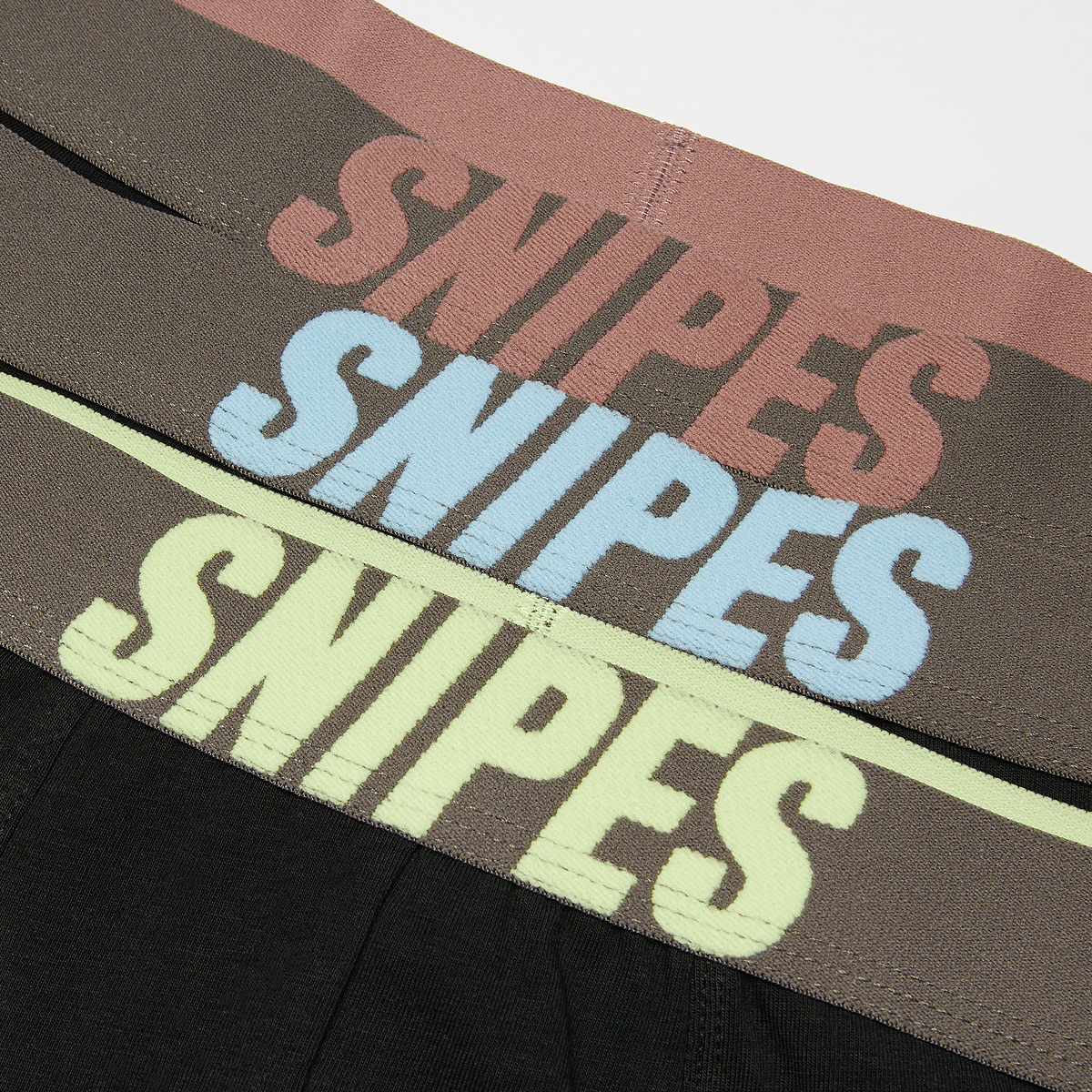 SNIPES Single Logo Dark Grey Tape Briefs Boxershorts (3 Pack) Boxershorts Heren Black maat: S beschikbare maaten:S M L