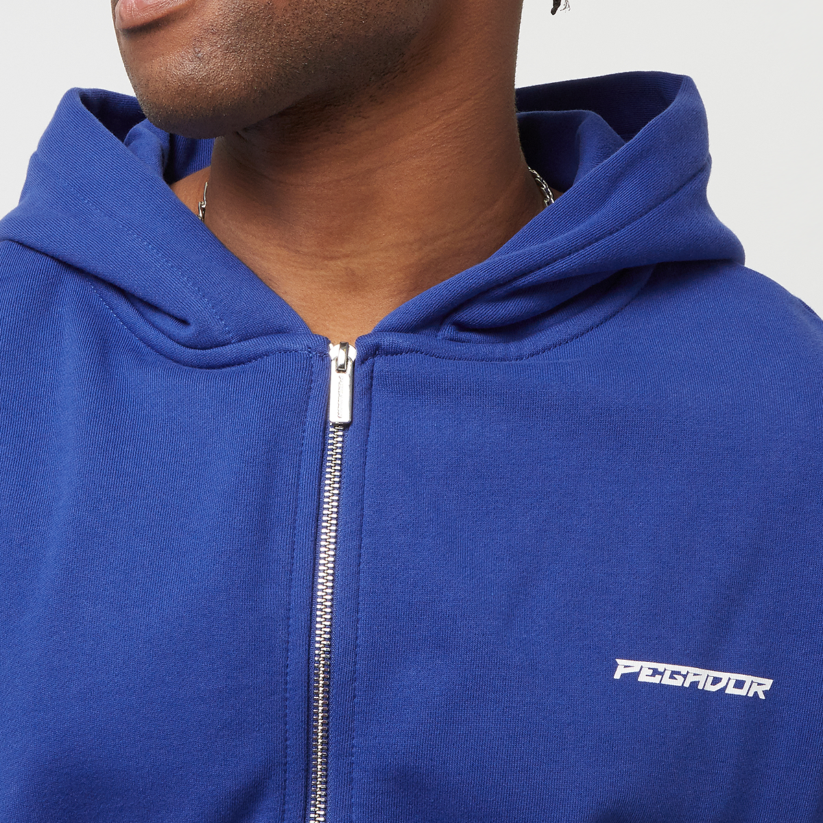 Pegador Devon Oversized Sweat Jacket Hooded vesten Heren washed endless blue maat: S beschikbare maaten:S M L XL