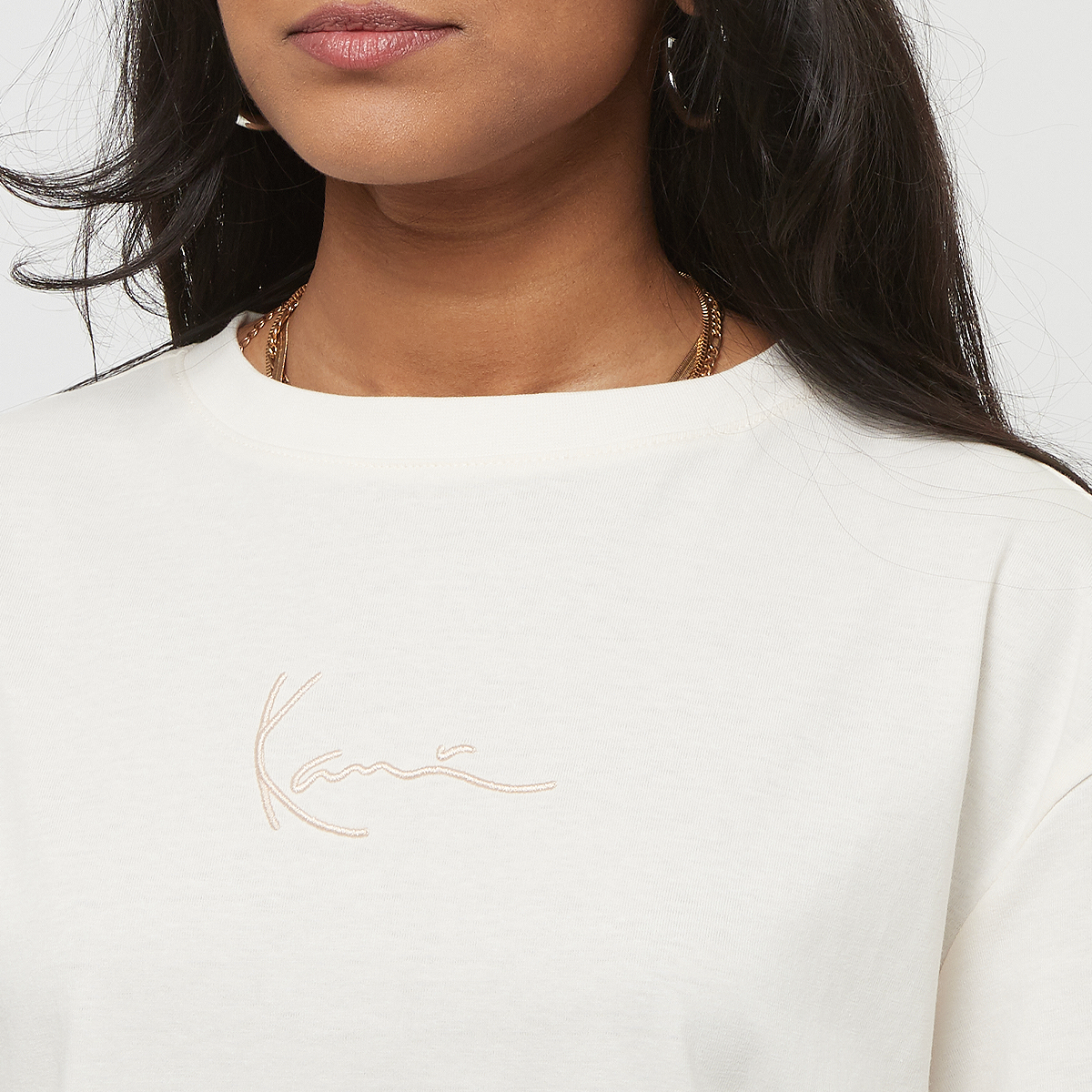 Karl Kani Small Signature Star Oversized Tee T-shirts Dames off white maat: XS beschikbare maaten:XS S M L XL