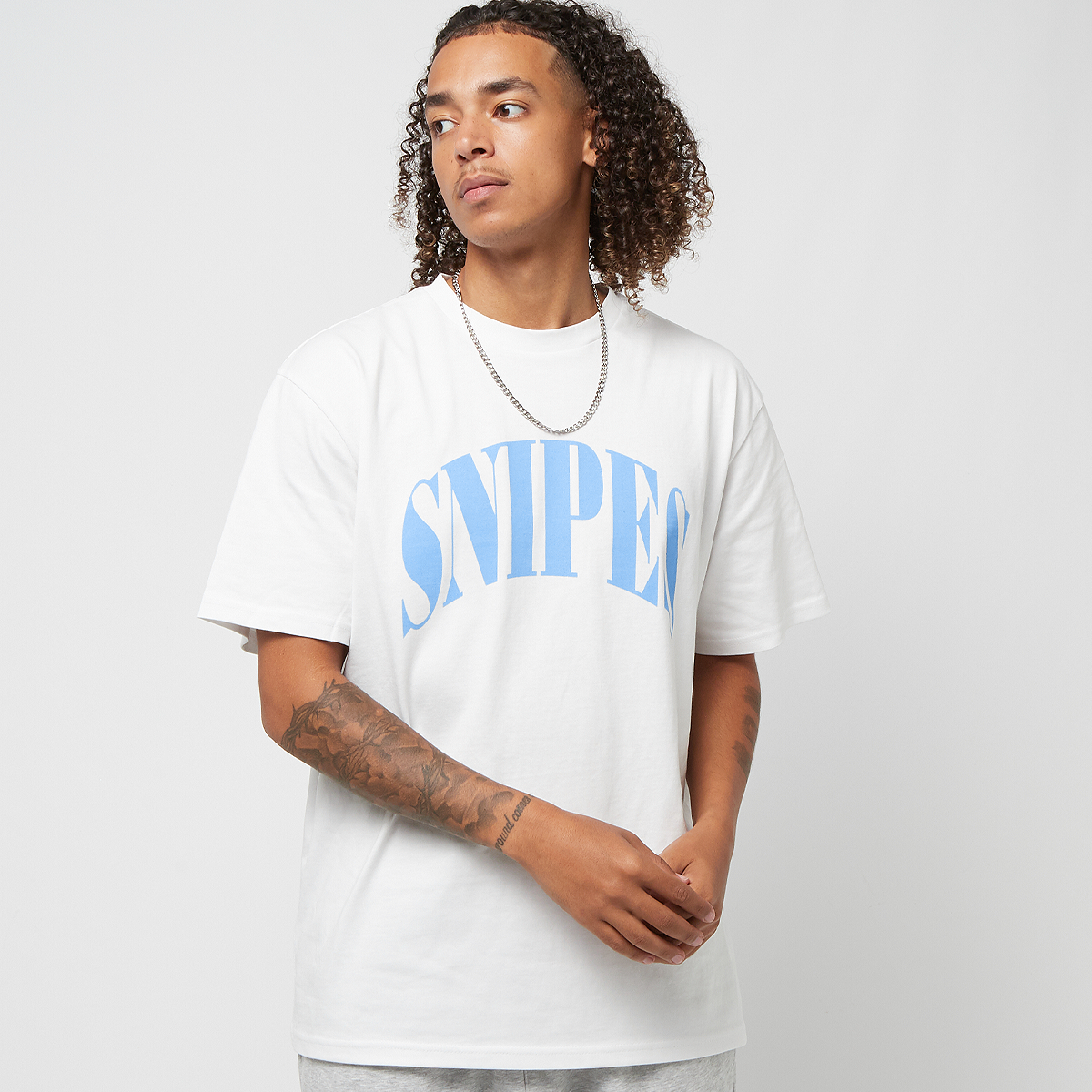 SNIPES Serif Logo Tee T-shirts Kleding white maat: XS beschikbare maaten:XS S M L XL