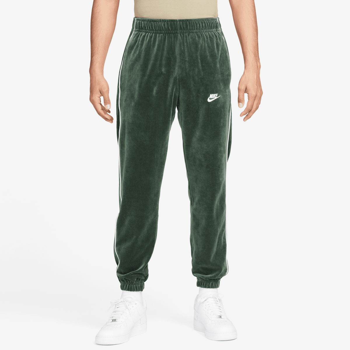 Nike Club Velour Pants Trainingsbroeken Heren fir white maat: XL beschikbare maaten:S XL
