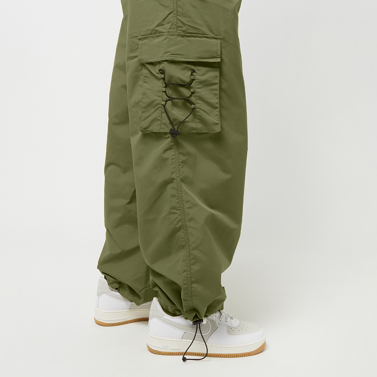 Karl Kani Small Signature Wide Parachute Pants Trainingsbroeken Dames olive maat: XS beschikbare maaten:XS S M L