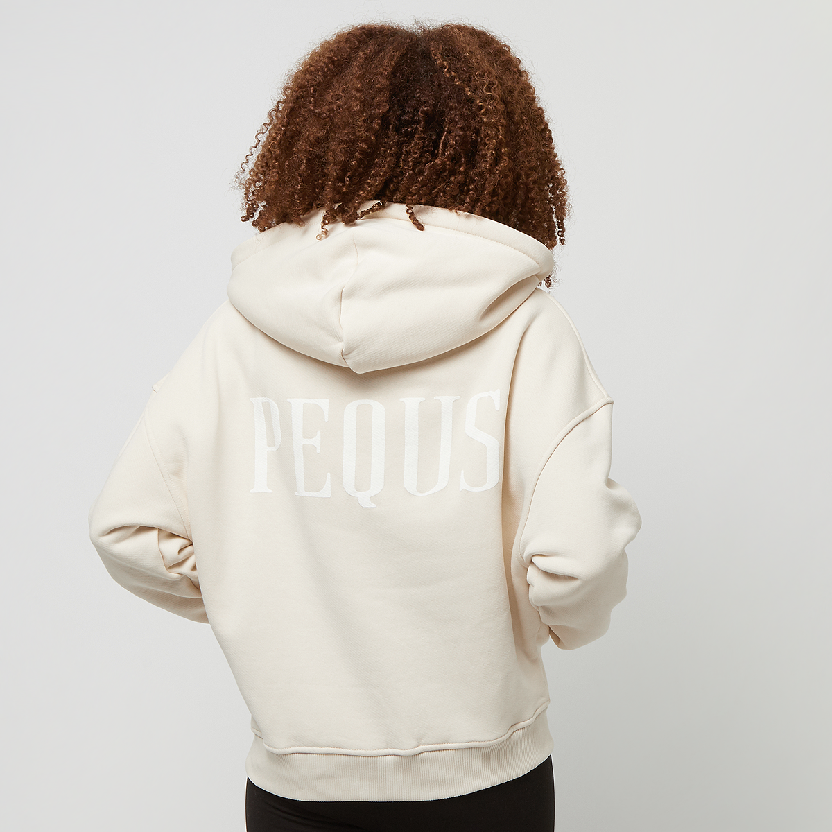 Pequs Back Logo Zip-hoodie Rits hoodies Dames almond maat: XS beschikbare maaten:XS S M L