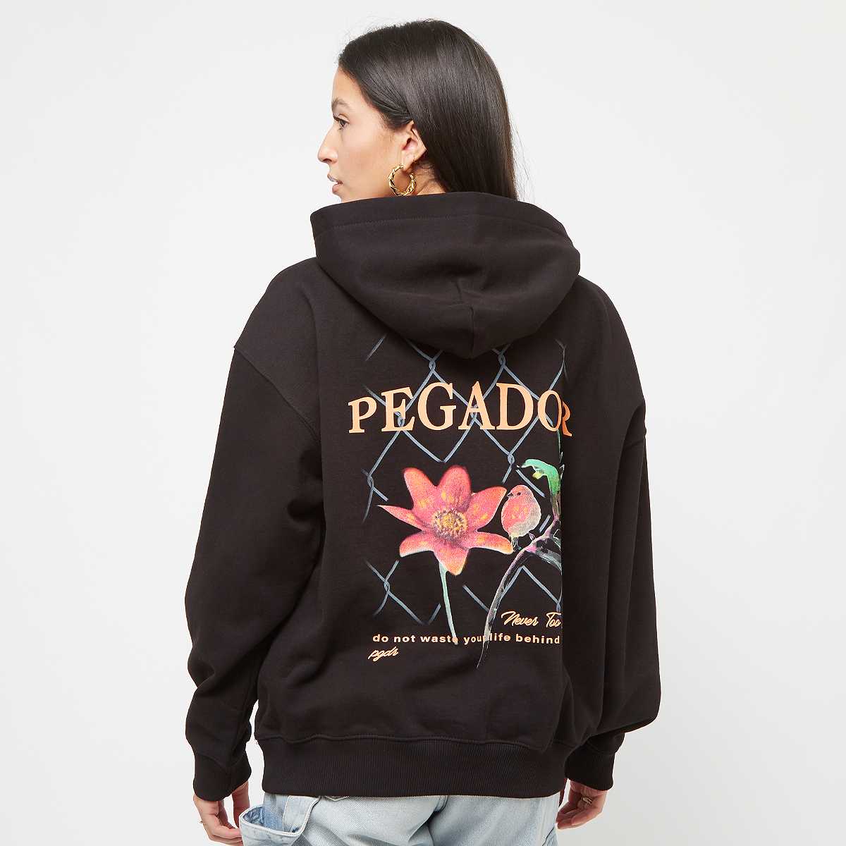 Pegador Maramie Oversized Hoodie Hoodies Dames Black maat: XS beschikbare maaten:XS S M L