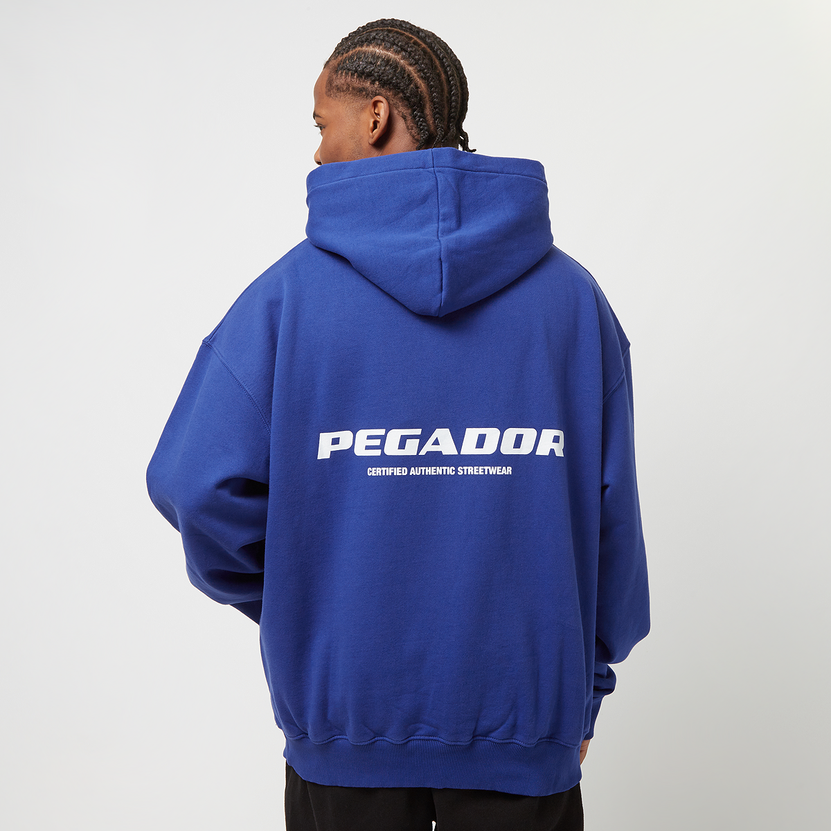 Pegador Colne Logo Oversized Hoodie Black Hoodies Heren washed endless blue maat: S beschikbare maaten:S L